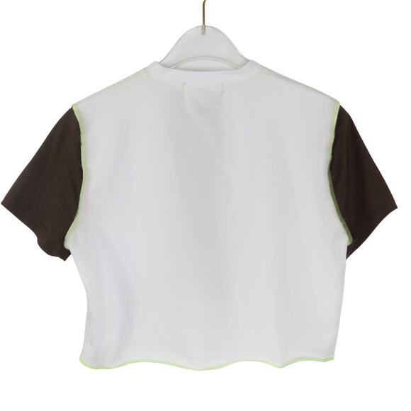 Y2k Cider Lime Green & Brown Colorblock Patchwork Skirt Set Medium Cute - Picture 5 of 9